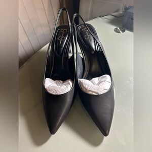 Jessica Simpson Black Slingback Heels